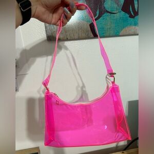 Neon pink purse